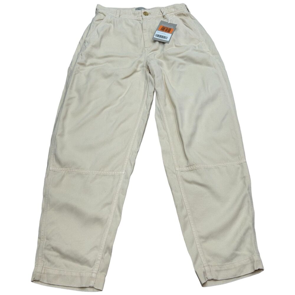 Everlane The Tencel Relaxed Chino Pant Size 0 Tapered Parchment Butter Soft‎ NWT